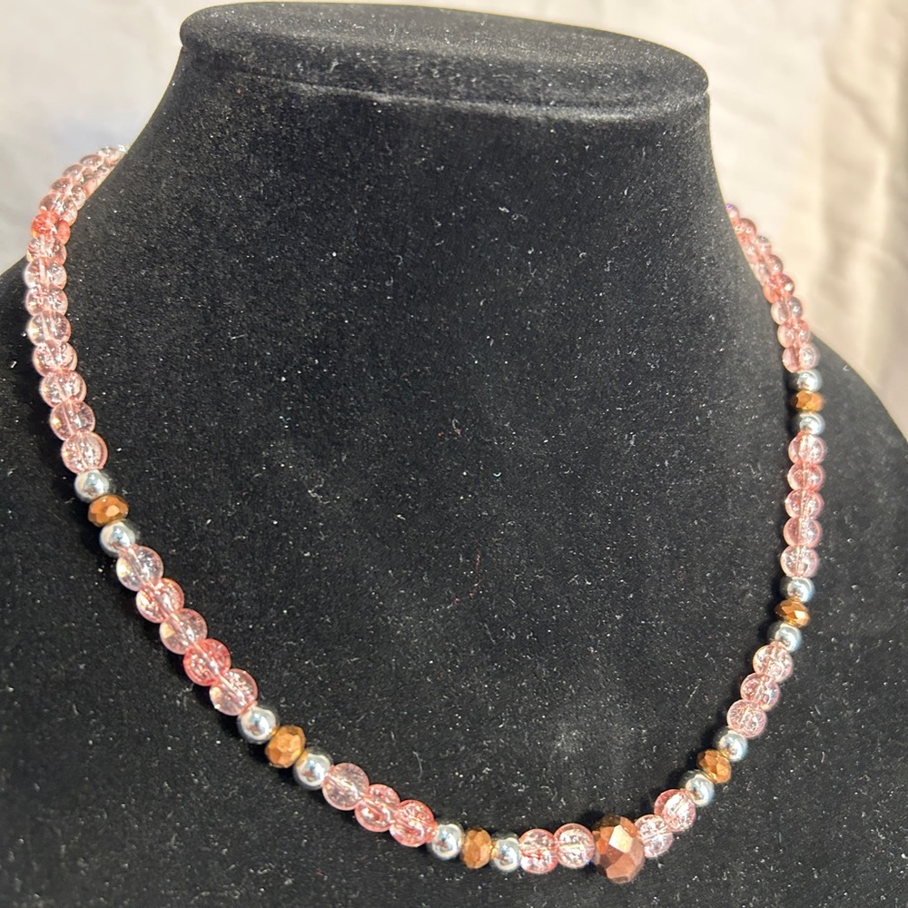 By Alexa Rae Someday Necklace in silver rose